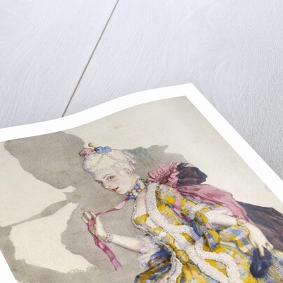 Design for a Costume of a Marquise for the ballerina Tamara Karsavina, 1924 by Konstantin Andreevic Somov