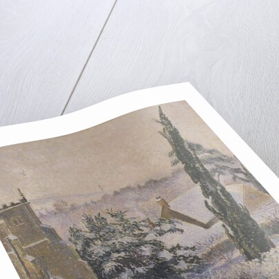 East Knoyle Church: Snow, 1917 by Lucien Pissarro