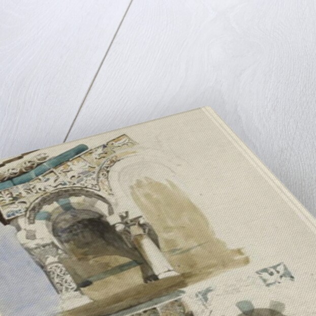 Part of the Façade of the destroyed Church of San Michele in Foro, Lucca, sketched in Colour, 30 June - 1 July 1846 by John Ruskin