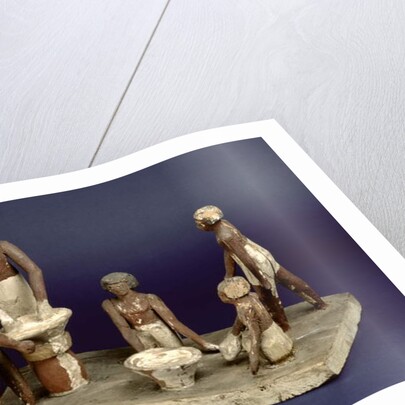 Model of five men brewing by Egyptian 11th Dynasty