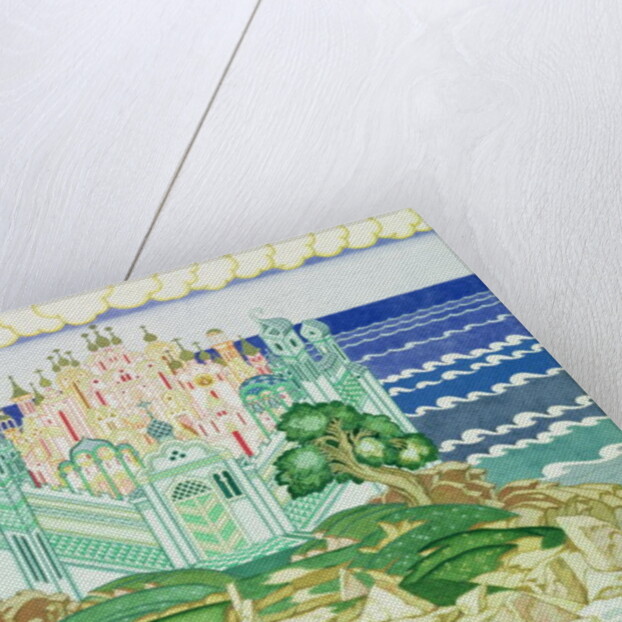 Design for the decor of the 1928 production of Rimsky-Korsakov's opera 'Grad Kitezh' in Paris, 1928 by Ivan Jakovlevich Bilibin