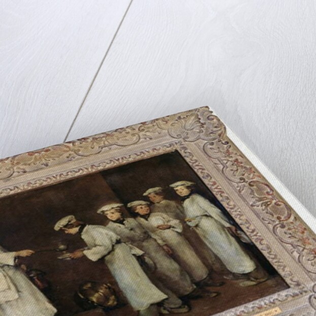 Kitchen Scene by Auguste Theodule Ribot