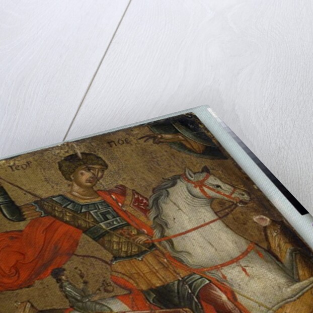 St. George slaying the Dragon, icon, Creto-Venetian School by School Greek