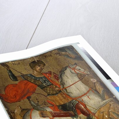 St. George slaying the Dragon, icon, Creto-Venetian School by School Greek