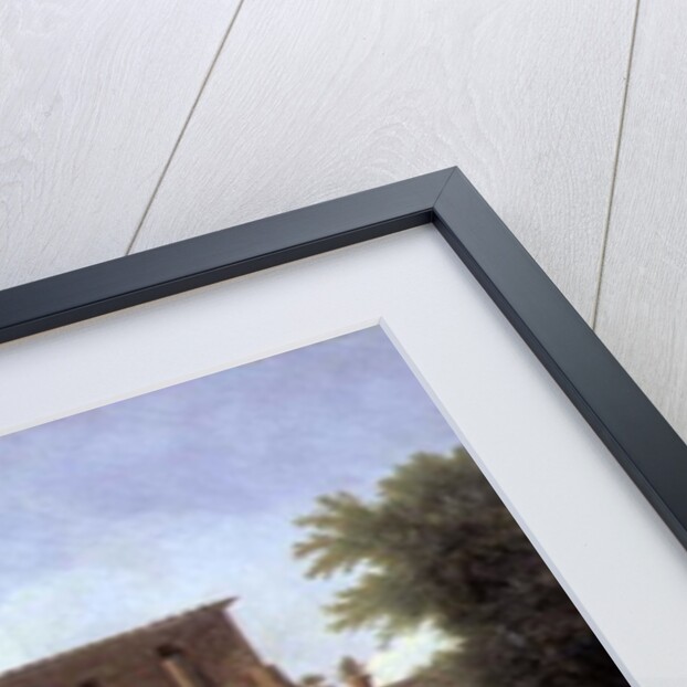 An Italian Villa with Figures, 19th century by Jean Victor Bertin