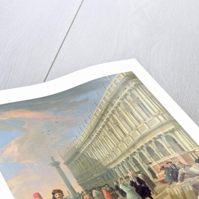 Venice: The Piazzetta with Figures, 18th century by Luca Carlevaris