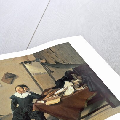 Interior of a Room with a Man Seated at a Table, 17th century by Jan Davidsz. de Heem