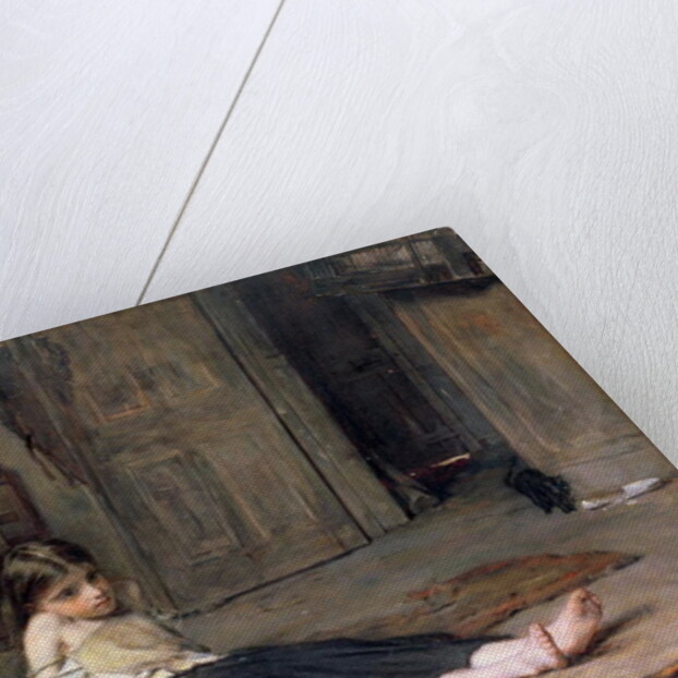 Girl by the Fireside, 1867 by Frank Holl