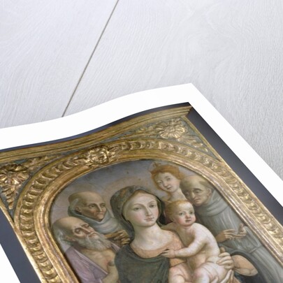 The Virgin and Child with SS. Jerome, Bernardino of Siena, Catherine of Alexandria and Francis, 15th century by Pietro di Francesco degli Orioli