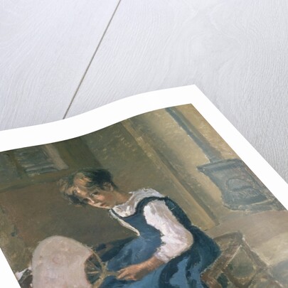 Portrait of Jeanne Holding a Fan, 19th century by Camille Pissarro