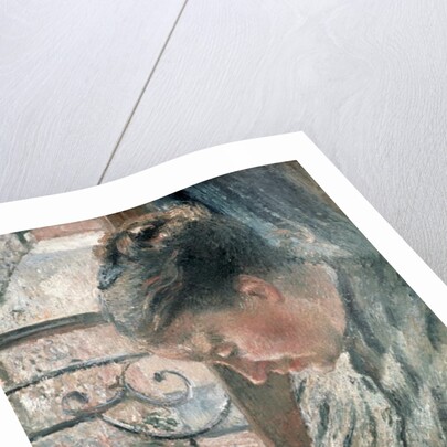 Portrait of Madame Pissarro sewing beside a Window, 19th century by Camille Pissarro