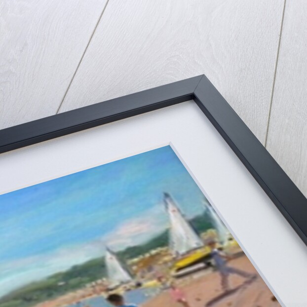 Cricket and red and white sail, Abersoch, 2011 by Andrew Macara