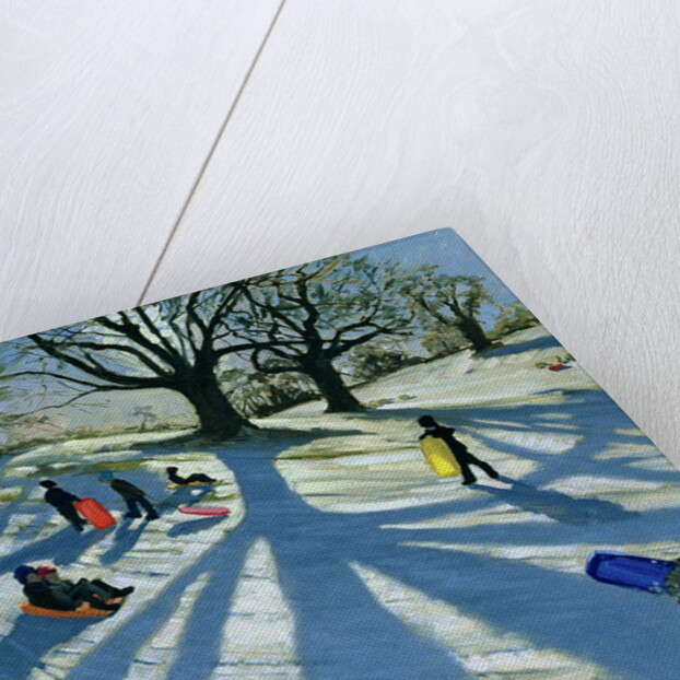 Winter Tree, Snow Sledgers, Calke Abbey, Derby by Andrew Macara