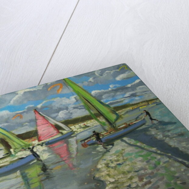 Three Sailboats, Bray Dunes, France by Andrew Macara