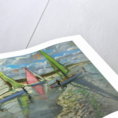 Three Sailboats, Bray Dunes, France by Andrew Macara