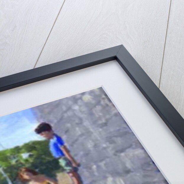Climbing rocks, Tenby Harbour, 2016 by Andrew Macara