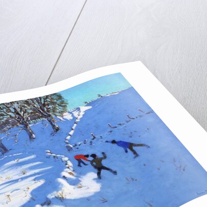 Playing in the snow Youlgrave, Derbyshire, 2016 by Andrew Macara