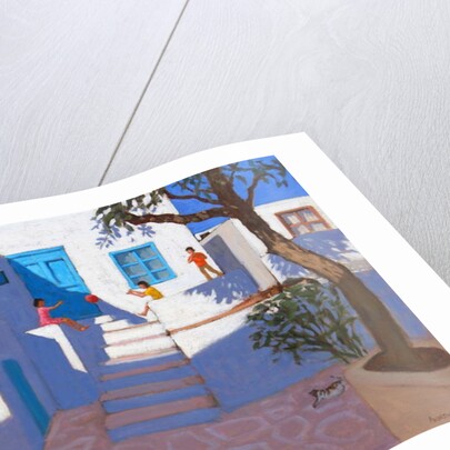 Children and cats, Mykonos, 2017 by Andrew Macara