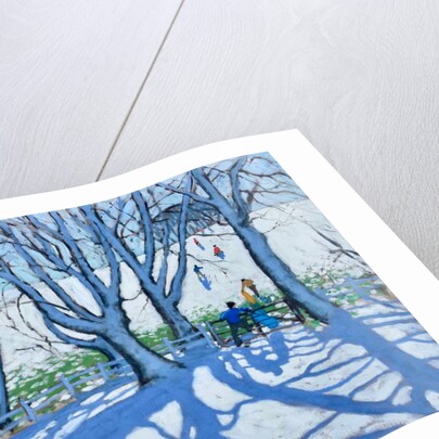 Going sledging, Dam Lane, Ashbourne, Derbyshire, 2018 by Andrew Macara