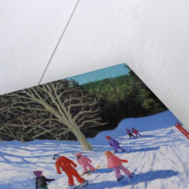 Children's ski lesson, Courchevel to La Tania, 2019 by Andrew Macara