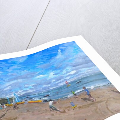 Beach cricket, Abersoch, 2013 by Andrew Macara