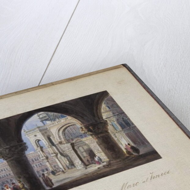 Church and Piazza San Marc at Venice, pasted in to Thomas Moody's Journal of a tour through Switzerland and Italy, 1822 by Joseph Axe Sleap