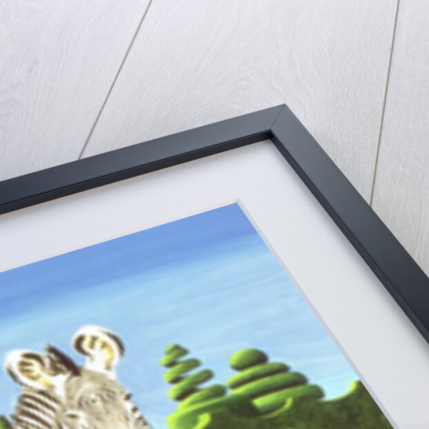 Zebra in a Garden, 1977 by Anthony Southcombe