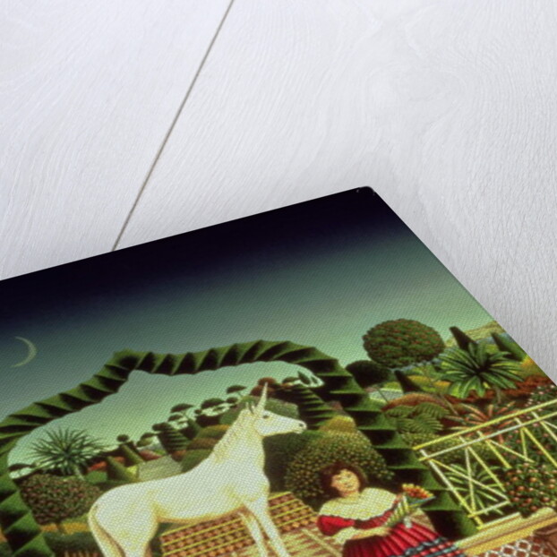 Girl with a Unicorn, 1980 by Anthony Southcombe