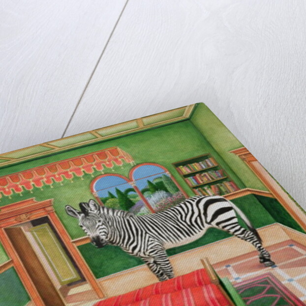 Zebra in a Bedroom, 1996 by Anthony Southcombe