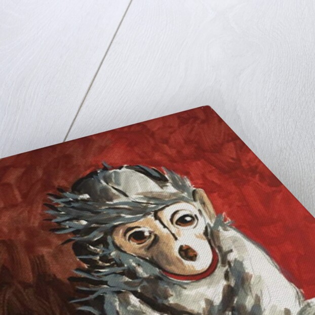 White Monkey on Red, 2006 by Peter Jones