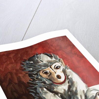 White Monkey on Red, 2006 by Peter Jones