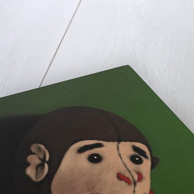 Monkey Portrait on Green, 2005 by Peter Jones