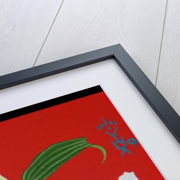 White lily on a red background no.2, 2008 by Timothy Nathan Joel