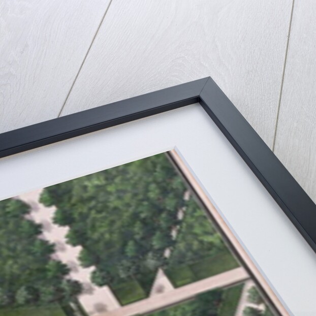 Plan and cross section of the cascade in the grove of the Levant by French School