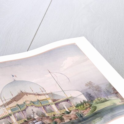 Tent and Big Glasshouse in the Garden of the Universal Exhibition in Paris in 1867 by French School