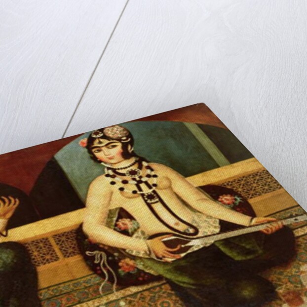 Two harem ladies, Qajar, Persian, c.1811-14 by Persian School