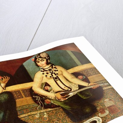 Two harem ladies, Qajar, Persian, c.1811-14 by Persian School