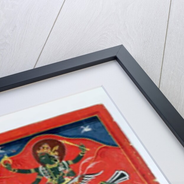 The God Vishnu Flying on Garuda to Rescue the Elephant King from a Water Monster, Nepalese, c.1825 by Indian School