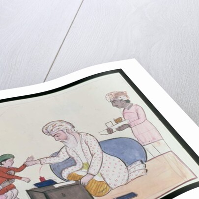 Indian Doctor Examining A Patient, c.1890 by Punjabi School