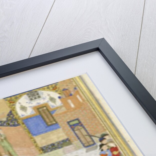 Persian 239 fol.278a Detail: Isfandiyār slays Arjāsp in the Brazen Hold by Persian School