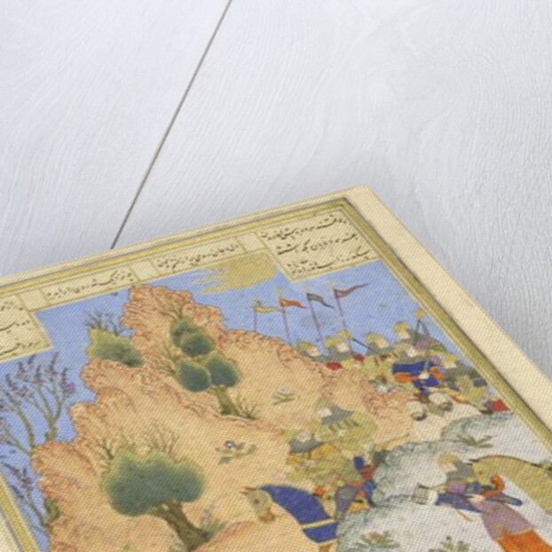 Persian 239 fol.313b Iskandar comforts the dying D?r? by Persian School