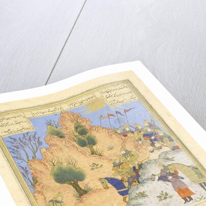 Persian 239 fol.313b Iskandar comforts the dying D?r? by Persian School