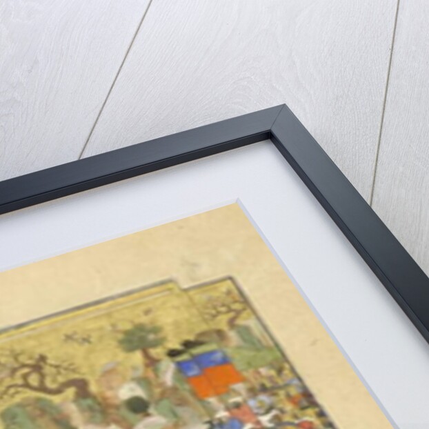 Talhand in battle against his brother by Persian School