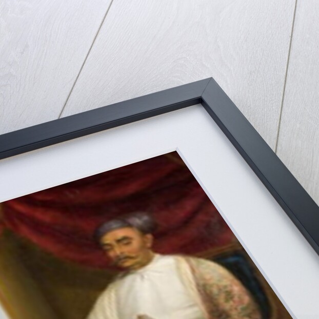 Full-length portrait of the Parsi Master-Shipbuilder Jamsetjee Bomanjee and his son, Nourojee Jamsetsee, 1830 by Indian School