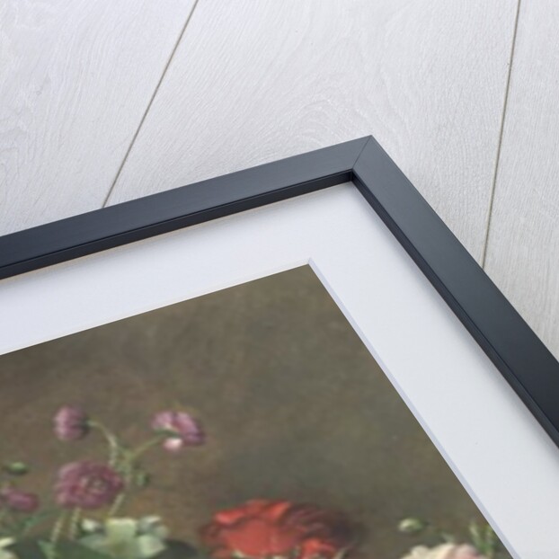 Roses and Gardenias in a glass vase by Albert Williams