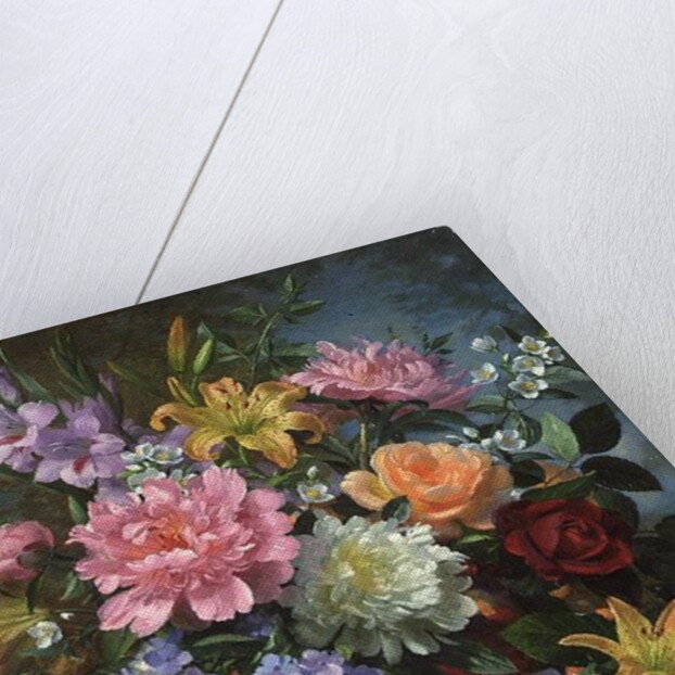 Peonies and mixed flowers by Albert Williams