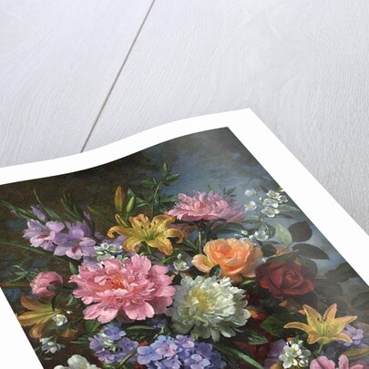 Peonies and mixed flowers by Albert Williams