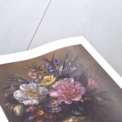 AB/111/2 Peonies, bluebells and primulas by Albert Williams