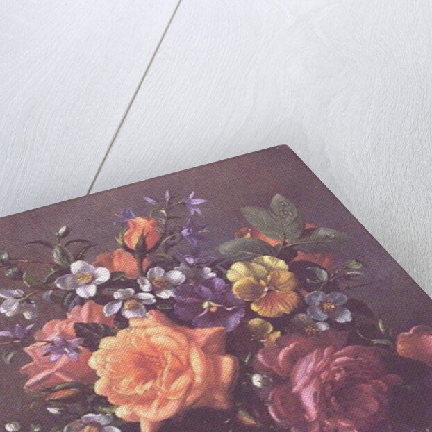 AB111/2 Roses and pansies by Albert Williams