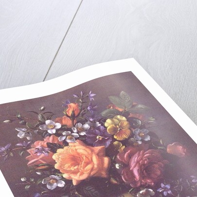 AB111/2 Roses and pansies by Albert Williams